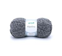Gründl Wolle Alpelino - Dicke Wolle mit Alpaka zum Stricken und Häkeln - Strickgarn - Weich und hautfreundlich - 80% Polyacryl, 20% Alpaka - 1 Knäuel 100 g / 200 m - Nadelstärke 6-7 - schiefergrau