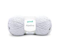 Gründl Wolle Alpelino - Dicke Wolle mit Alpaka zum Stricken und Häkeln - Strickgarn - Weich und hautfreundlich - 80% Polyacryl, 20% Alpaka - 1 Knäuel 100 g / 200 m - Nadelstärke 6-7 - perlweiß
