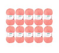 Gründl Wolle Baby uni - weiche Wolle zum Häkeln und Stricken - Babywolle - Babygarn - Weich und hautfreundlich - 70% Polyacryl,30% Polyamid - 10 Knäuel 50 g / 150 m - Nadelstärke 3,5-4,5 - Aprikose