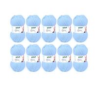 Gründl Wolle Baby uni Babywolle 10 Knäuel 50 g, Blau