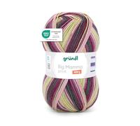 Gründl Wolle Big Mamma Print 1 x 400 g, Malve-Nude-Limette-Graugrün | XXL Wolle zum Stricken mit Farbverlauf, weich und hautfreundlich, 100 % Polyacryl, 1040 m, Nadelstärke 3,5-4,5 mm