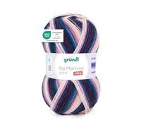 Gründl Wolle Big Mamma Print - XXL Wolle zum Stricken mit Farbverlauf - Weich und hautfreundlich - 100% Polyacryl - 1 Knäuel 400 g / 1040 m - Nadelstärke 3,5-4,5 - flieder-petrol