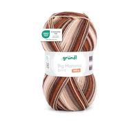 Gründl Wolle Big Mamma Print - XXL Wolle zum Stricken - Großknäuel 400 g / 1040 m - Wolle Farbverlauf aus 100% Polyacryl - kupfer-haselnuss-greige-creme