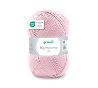 Gründl Wolle Big Mamma uni - XXL Wolle zum Stricken - Strickgarn - Weich und hautfreundlich - 100% Polyacryl - 1 Knäuel 400 g / 1040 m - Nadelstärke 3,5-4,5 - rosa
