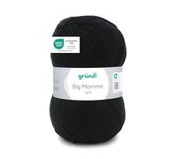 Gründl Strickgarn Big Mamma uni – XXL 100% Polyacryl 400 g (1040 m) Nadel 3,5–4,5 Schwarz