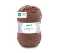 Gründl Wolle Big Mamma uni - XXL Wolle zum Stricken - Strickgarn - Weich und hautfreundlich - 100% Polyacryl - 1 Knäuel 400 g / 1040 m - Nadelstärke 3,5-4,5 - cappucino