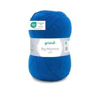 Gründl Wolle Big Mamma uni - XXL Wolle zum Stricken - Strickgarn - Weich und hautfreundlich - 100% Polyacryl - 1 Knäuel 400 g / 1040 m - Nadelstärke 3,5-4,5 - jeans