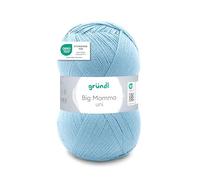 Gründl Wolle Big Mamma uni - XXL Wolle zum Stricken - Strickgarn - Weich und hautfreundlich - 100% Polyacryl - 1 Knäuel 400 g / 1040 m - Nadelstärke 3,5-4,5 - eismint