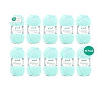 Gründl Classico Wolle (OEKO-TEX® zertifiziertes Strickgarn aus 50 % Schurwolle (Merino ) & 50 % Polyacryl, 50 g/120 m, Nadelstärke: 3,5 - 4,5, 10 Knäuel á 50 g), Mint