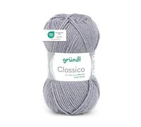 Gründl Classico Wolle (OEKO-TEX® zertifiziertes Strickgarn aus 50% Schurwolle (Merino) & 50% Polyacryl, 50 g/120 m, Nadelstärke: 3,5-4,5, 1 Knäuel á 50 g), Anthrazit
