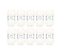 Gründl Classico Wolle (OEKO-TEX® zertifiziertes Strickgarn aus 50% Schurwolle (Merino) & 50% Polyacryl, 50 g/120 m, Nadelstärke: 3,5-4,5, 10 Knäuel á 50 g), Weiß