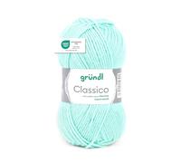 Gründl Classico Wolle (OEKO-TEX® zertifiziertes Strickgarn aus 50% Schurwolle (Merino) & 50% Polyacryl, 50 g/120 m, Nadelstärke: 3,5-4,5, 1 Knäuel á 50 g), Mint