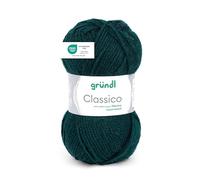 Gründl Classico Wolle (OEKO-TEX® zertifiziertes Strickgarn aus 50% Schurwolle (Merino) & 50% Polyacryl, 50 g/120 m, Nadelstärke: 3,5-4,5, 1 Knäuel á 50 g), Tanne