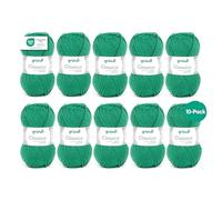 Gründl Classico Wolle (OEKO-TEX® zertifiziertes Strickgarn aus 50 % Schurwolle (Merino ) & 50 % Polyacryl, 50 g/120 m, Nadelstärke: 3,5 - 4,5, 10 Knäuel á 50 g), Blattgrün