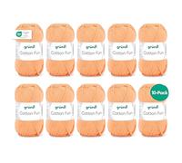 Gründl Wolle Cotton Fun Häkelgarn 10 Knäuel 50 g, Apricot