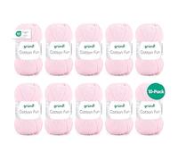 Gründl Cotton Fun Strickgarn/ Häkelgarn (weiches Garn aus 100% Baumwolle , OEKO-TEX zertifiziert, 50 g/115 m, Nadelstärke: 3-4, 10 Knäuel á 50 g), orchidee