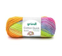 Gründl Wolle Cotton Quick Batik 1 x 100 g, Orange-grün-blau-violett