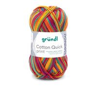 Gründl Strickgarn Cotton Quick print – 100% Baumwolle, 50 g/125 m, Nadelstärke 3-4 – Carneval