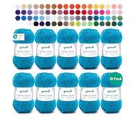 Gründl Cotton Quick Uni Strickgarn/Häkelgarn, 10 x 50g, Petrol