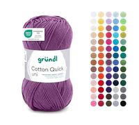 Gründl Wolle Cotton Quick uni Häkelgarn 1 Knäuel 50 g, mauve