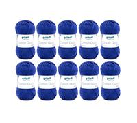 Gründl Strickgarn Cotton Quick Uni – 100% Baumwolle, 10 x 50 g, Nadelstärke 3–4 – Marineblau
