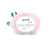 Gründl Wolle Dolce Alpaca - weiche Alpakawolle zum Stricken und Häkeln - Flauschig und wärmend - 55% Alpaka, 40% Merinowolle, 5% Polyamid - 1 Knäuel - 50 g / 100 m - Nadelstärke 6-7 - nude