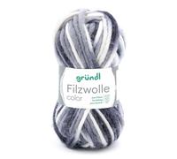 Filzwolle Color, 50g, Fb. 20, Grau-Mix