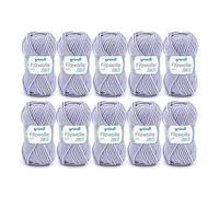 Gründl Wolle Filzwolle uni - Dicke Wolle zum Filzen in der Waschmaschine - Strickgarn zum Filzen - Weich und hautfreundlich - 100% Schurwolle - 10 Knäuel 50 g /50 m -Nadelstärke 8-9 - Silbergrau