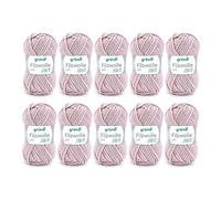 Gründl Wolle Filzwolle uni - Dicke Wolle zum Filzen in der Waschmaschine - Strickgarn zum Filzen - Weich und hautfreundlich - 100% Schurwolle - 10 Knäuel 50 g /50 m -Nadelstärke 8-9 - Beigebraun