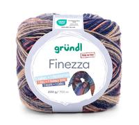 Gründl Wolle Finezza 200 g beige-orangerot-jeans-marine 100g/8,50Euro