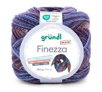 Gründl Wolle Finezza 200 g lila-jeans-haselnuß-silbergrau 100g/8,50Euro