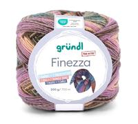 Gründl Wolle Finezza 200 g orchidee-moosgrün-petrol-pfirsich 100g/8,50Euro