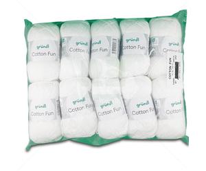 Gründl Wolle/Garn 10 x 50 g in Weiß - Farbe 01