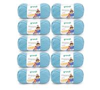 Gründl Wolle Happy uni Garn zum Stricken 10 Knäuel 100 g, aqua