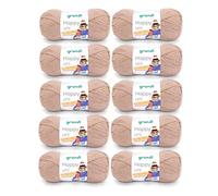 Gründl Wolle Happy uni Garn zum Stricken 10 Knäuel 100 g, sand
