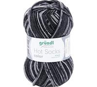 Gründl Wolle Hot Socks color 50 4-fach - Sockenwolle - Sockengarn - Weich und hautfreundlich - 75% Schurwolle, 25% Polyamid - 1 Knäuel 50 g / 210 m - Nadelstärke 2,5-3 - beautiful stone color