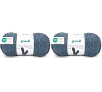 Gründl Wolle Hot Socks uni 100 4-fach - Sockenwolle für 1 Paar Socken - Sockengarn - Weich und hautfreundlich - 75% Schurwolle, 25% Polyamid - 1 Knäuel 100 g / 420 m - Nadelstärke 2,5-3 - blau-grün