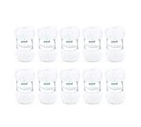Gründl King Cotton (weiches und voluminöses Strick- und Häkelgarn aus 55 % Polyacryl & 45 % Baumwolle, 50 g / 78 m, Nadelstärke: 6 - 7, 10 x 50 g), Weiß