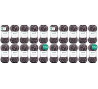 Gründl Wolle Lisa Premium color - Garn zum Stricken mit Farbverlauf - Strickgarn - Häkelgarn - Weich und hautfreundlich - 100% Polyacryl 10 Knäuel 50 g / 133 m -Nadelstärke 3,5-4,5 - Sand-Anthrazit