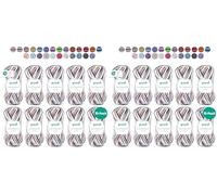 Gründl Wolle Lisa Premium color - Garn zum Stricken mit Farbverlauf - Strickgarn - Häkelgarn - Weich und hautfreundlich - 100% Polyacryl 10 Knäuel 50 g / 133 m -Nadelstärke 3,5-4,5 - Schwarz-Weiß