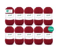 Gründl Wolle Lisa Premium – Bordeaux – 100% Polyacryl, 10 x 50 g (133 m), Nadelstärke 3,5–4,5