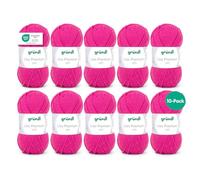Gründl Wolle Lisa Premium uni Strickgarn 10 x 50 g, Rosa