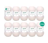 Gründl Lisa Uni Strick- & Häkelgarn (weicher und wollartiger Charakter, pflegeleichtes waschbares Strickgarn aus 100% Polyacryl, 50g/133m, Nadelstärke: 3,5-4,5, 10 Knäuel á 50g), Creme