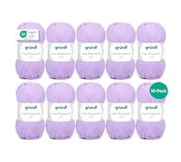 Gründl Lisa Premium Wolle, Polyacryl, flieder, 133 m, Nadelstärke 3,5- 4,5, 10er Pack