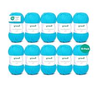 Gründl Lisa Premium Wolle, Polyacryl, türkis, 133 m, Nadelstärke 3,5- 4,5, 10er Pack