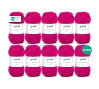 Gründl Wolle Lisa Premium uni Strickgarn 10 x 50 g, Fuchsia