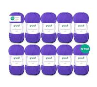 Gründl Wolle Lisa Premium uni Strickgarn 10 x 50 g, Lila