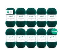 Gründl Wolle Lisa Premium uni Strickgarn 10 x 50 g, Tannengrün