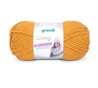 Gründl Wolle Living (Strick- und Häkelgarn, waschbares Garn aus 80% Polyacryl und 20% Polyamid, 100 g / 100 m, Fb. 11 curry