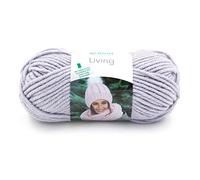 Gründl Wolle Living (Strick- und Häkelgarn, waschbares Garn aus 80% Polyacryl und 20% Polyamid, 100 g / 100 m, Nadelstärke: 8-9, 1 x 100 g), Hellgrau